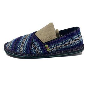 Tigerbear Republik Women Slip On Canvas Shoes Size 9.5 Blue Purple Pink Nice